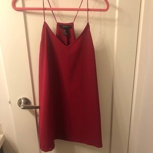 Red spaghetti strap dress